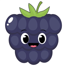 Blackberry Classroom Fruit Transparent Sticker
